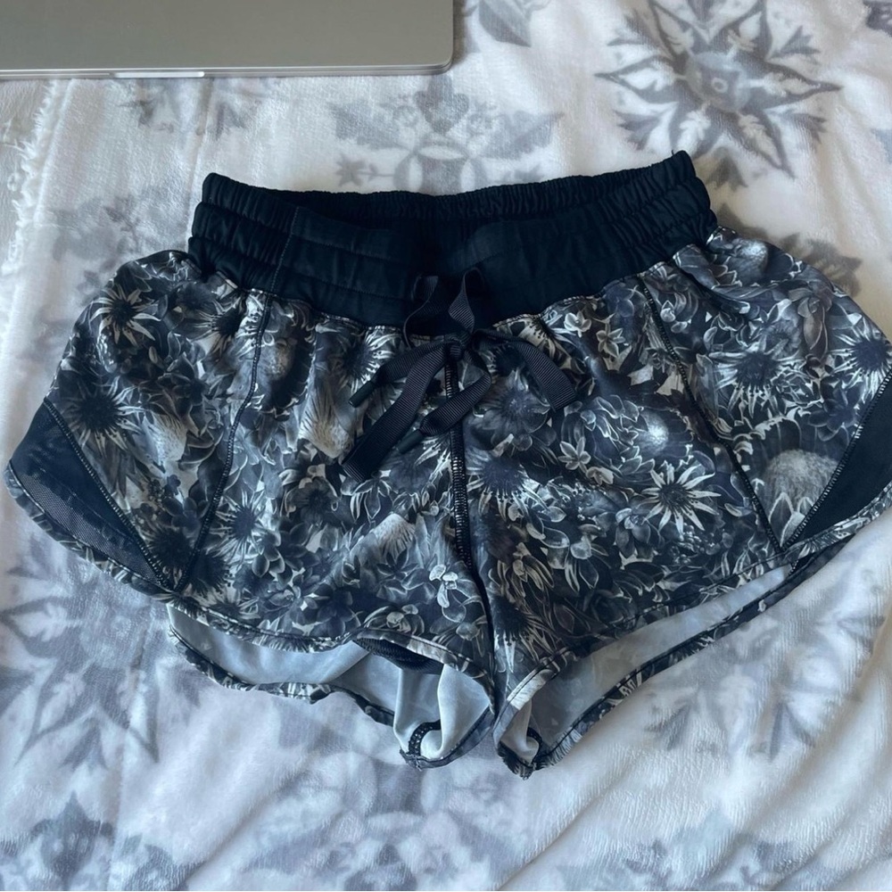Floral Lululemon shorts